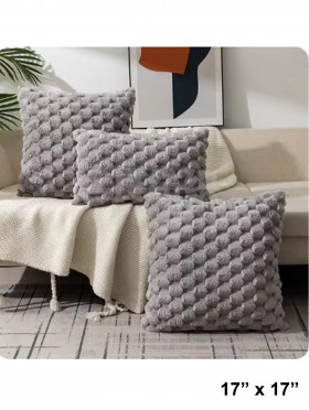 Pineapple Grid Soft Wool Fleece Feeling Cushion & Filler